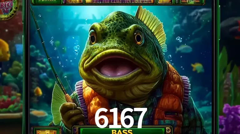 Personagem de peixe pescador do popular jogo de slot com tema de pescaria, uma das emocionantes opções de caça-níqueis para jogar e ganhar no cassino 6167.